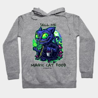 Techno cat - Sell me magic cat food - Catsondrugs.com - rave, edm, festival, techno, trippy, music, 90s rave, psychedelic, party, trance, rave music, rave krispies, rave flyer Hoodie